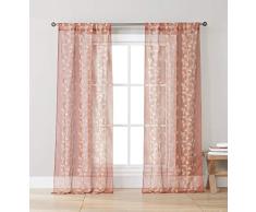 Duck River Textiles – Sarian Kunstleinen-Stickerei Blumen-Blätter-Vorhänge für Wohnzimmer & Schlafzimmer Set von 2 Paneelen (102 x 213,4 cm) – Leinen.