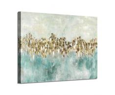 Artistic Path Leinwandbild, abstrakt, abstrakt, 91,4 x 61 cm, goldfarben/Grün