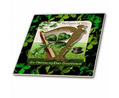 3dRose CT 42909 Leinwandbild 1 St Patricks Day Souvenir Vintage Keramik Fliesen, 4-Zoll