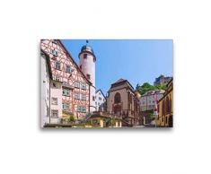 Premium Textil-Leinwand 45 x 30 cm Quer-Format Romantisches Wertheim | Wandbild, HD-Bild auf Keilrahmen, Fertigbild auf hochwertigem Vlies, Leinwanddruck von Hanna Wagner