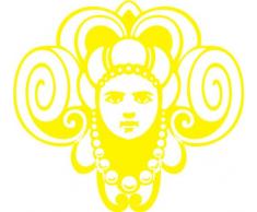 INDIGOS 4051095025375 Wandtattoo w253 Ornament 120 x 108 cm, gelb