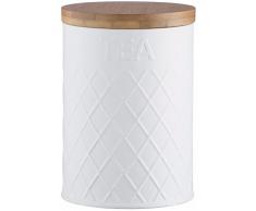 Typhoon weiß geprägt Tee Kaffee Zucker-Set Kanister Brotkasten Brottopf Tea Canister