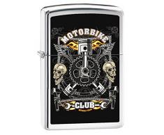 Zippo Vintage Motorbike Poster Feuerzeug, Street Chrome, One Size