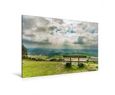 Premium Textil-Leinwand 120 x 80 cm Quer-Format Hesselberger Bank mit Panoramablick | Wandbild, HD-Bild auf Keilrahmen, Fertigbild auf hochwertigem Vlies, Leinwanddruck von Tina Rabus
