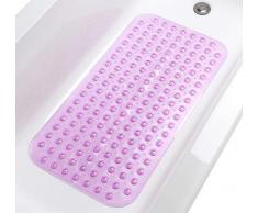 TIKE SMART Premium Badewanneneinlage - lang, extralang, Vinyl, transparent lila, M