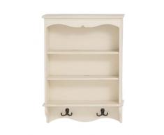 Deco 79 96287 Holz Wandregal mit Haken, 19 von 66 cm