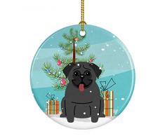 Carolines Treasures Weihnachtsbaum Airedale Terrier Merry Mops - schwarz 3 in Mehrfarbig