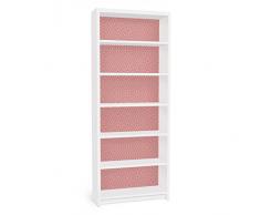 Apalis 90795 Möbelfolie für Ikea Billy Regal - Rotes Geometrisches Streifenmuster, gröÃe 2 mal, 94 x 76 cm