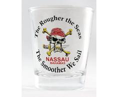 NASSAU Bahamas Piraten den Grober The Seas Shot Glas