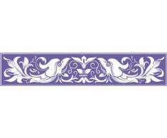 INDIGOS 4051095031116 Wandtattoo w271 Blumen, Vogel 120 x 24 cm, violett
