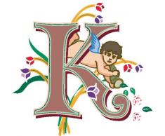 Indigos 4051719703290 Wandtattoo MF053 K wundervolles Ornament Engel Tribal Buchstabe 80 x 77 cm