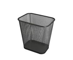 YBM HOME ybmhome Stahlgeflecht rechteckig Oben Offen Korb Papierkorb Trash Kann für Office Home 20,3 x 30,5 x 30,5 cm 1103 8x12x12 inches Schwarz