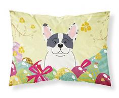 Ostereier Französische Bulldogge Piebal-Stoff Standard-Kissenbezug