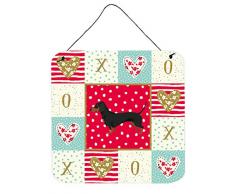 Carolines Treasures Dackel Love Türaufhänger, Wanddekoration, mehrfarbig