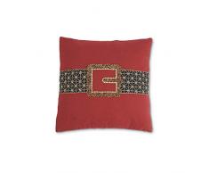 K&K Interiors 53792A Kissen, Motiv Weihnachtsmann, 44 cm, Rot