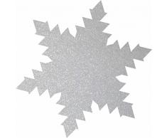 Petras Bastel News 60 x Eiskristall 40 mm aus Gliterfilz Farbe: Weiss Streudeko, Fliz, 18 x 12 x 3 cm