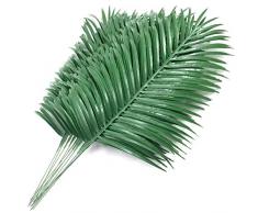 SLanC Künstliche Palmenblätter, künstliche Kunstpflanzen, Tropische große Palmenblätter, Kunstpflanzen für Zuhause, Küche, Party, Blumen, Hochzeitsdekoration, 12 Stück