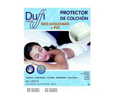 Duffi Home Matratzenschoner, Frottee, 105 x 190 cm, Weiß