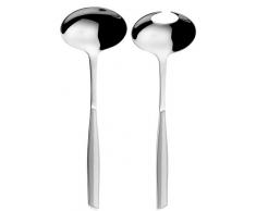 Bugatti GLGU-021F14/15 Glamour Salatbesteck, SAN/Stahl, 16 x 26 x 3 cm, Grau, 2-teilig