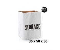 BigBuy Home Papiertasche, groß, 36 x 50 x 36 cm, Mehrfarbig, Einheitsgröße