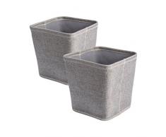 DII Faltbarer Polyester-Aufbewahrungskorb oder Mülleimer, Home Organizer Lösung für Zuhause Small grau