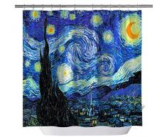 summer007 Duschvorhang, maßgeschneidert, wasserdichtes Polyester-Gewebe Duschvorhang für Badezimmer, Badezimmer-Zubehör mit Haken, 182,9 x 182,9 cm 71X71in 189h