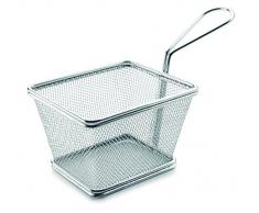 LACOR Quadreat Chips Korb, Stahl, Grau, 10 x 22 x 11 cm