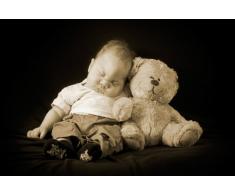 Empire 318466 Baby und Teddy Bist du auch so müde? - Poster - 91.5 x 61 cm