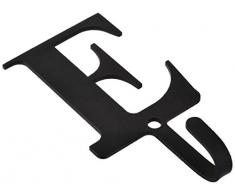 Village Wrought Iron Wandhaken, Buchstabe E, klein, 3,63 Zoll