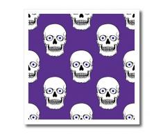 3dRose HT 55024 _ 1 Muster Halloween Totenkopf 1 auf Purple-Iron auf Wärmeübertragung, 8 von 20,3 cm für weiß Material