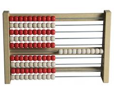 WissnerÂ® aktiv Lernen - 100 er Rechenrahmen rot/Weiss - RE-WoodÂ®