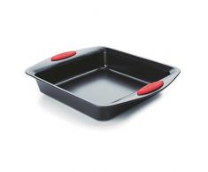 LACOR quadratisch Backform, Stahl, schwarz, 31 x 26 x 5 cm