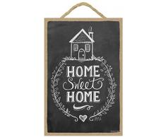 (sjt14833) Home Sweet Home 17,8 x 26,7 cm Holz Schild mit der Kreide auf Lily & Val