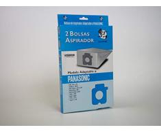 Sanfor NA71 Staubsaugerbeutel, PANASONIC Na-71, Box mit 2 Stück, umweltfreundliches Papier, doppellagig, Braun