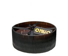 Onno Rhombus Duftkerze, Glas, schwarz, 25cm