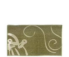 Laroom 12804 – Teppich Küche Kaffeemaschine, Beige und Grün