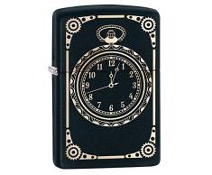 Zippo Feuerzeug, Messing, Schwarz, one Size