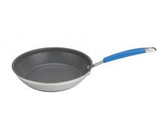 Joe leitet 70523 Schnelle & gleichmäßige Edelstahl Kochgeschirr mit Antihaftbeschichtung, silber/blue, 24 cm