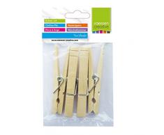 Vaessen Creative 3809-363 Wäscheklammern Holz, Ein farbe, One size