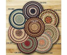 Earth Rugs 20-362 Stuhlkissen, 39,4 cm, Breezy Blue/Taupe/Elfenbein