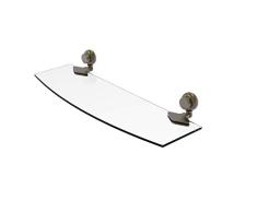 Allied Messing 433T/18-abr Venus Collection abgeschrägte Glas Regal, 18 von 12,7 cm, Messing antik