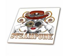 3dRose CT 102669 _ 2 aussehende steampunked Steampunk Collage Art-Ceramic Fliesen, 6