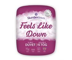 Slumberdown Feels Like Down Bettdecke, Microfaser, weiß, Doppelbett