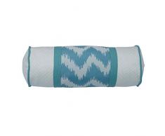 HiEnd Accents Nackenrolle mit Zickzackmuster und Akzenten, Weiß, 20,3 x 53,3 cm