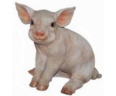 Hi-Line Gift Ltd Dekofigur Schwein, sitzend, 23 cm