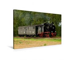 Calvendo Premium Textil-Leinwand 90 cm x 60 cm quer, Mansfelder Bergwerksbahn | Wandbild, Bild auf Keilrahmen, Fertigbild auf echter Leinwand, Leinwanddruck Menschen Menschen