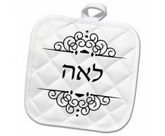 3dRose Topflappen, schwarz/weiß, 20,3 x 20,3 cm