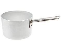 Pentole Agnelli Linie Aluminium 3 mm sehr Schmortopf mit 1 Griff 16 cm Silber/schwarz