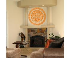 INDIGOS 4052166046800 Wandtattoo w277 Ornament, Orient Wandaufkleber 120 x 119 cm, orange