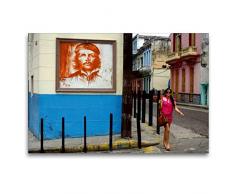 Calvendo Premium Textil-Leinwand 120 cm x 80 cm quer, EIN Motiv aus dem Kalender Che Guevara | Wandbild, Bild auf Keilrahmen, Fertigbild auf echter Leinwand, Leinwanddruck Menschen Menschen